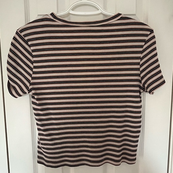 H&M DIVIDED Striped T-Shirt US Women’s Large - Picture 4 of 4